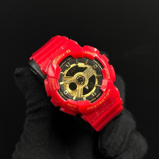 Bby-g BG110 Rojo Tablero Dorado