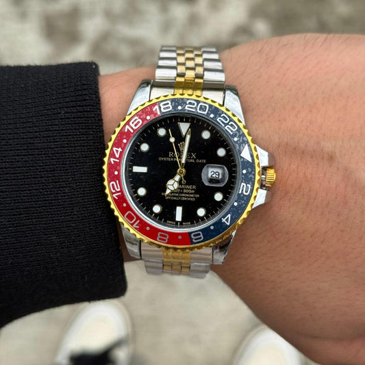 Rlx Submariner New Bicolor Tablero Negro Bisel Rojo-Azul