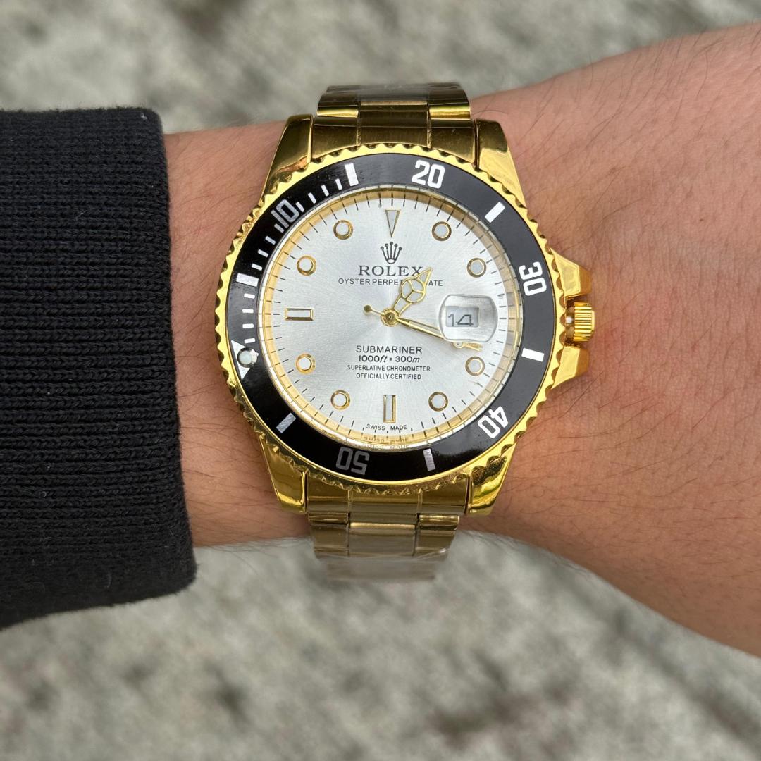 Rlx Submariner New Dorado Tablero Plateado