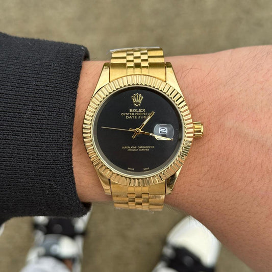 Rlx Datejust premium dorado tablero negro