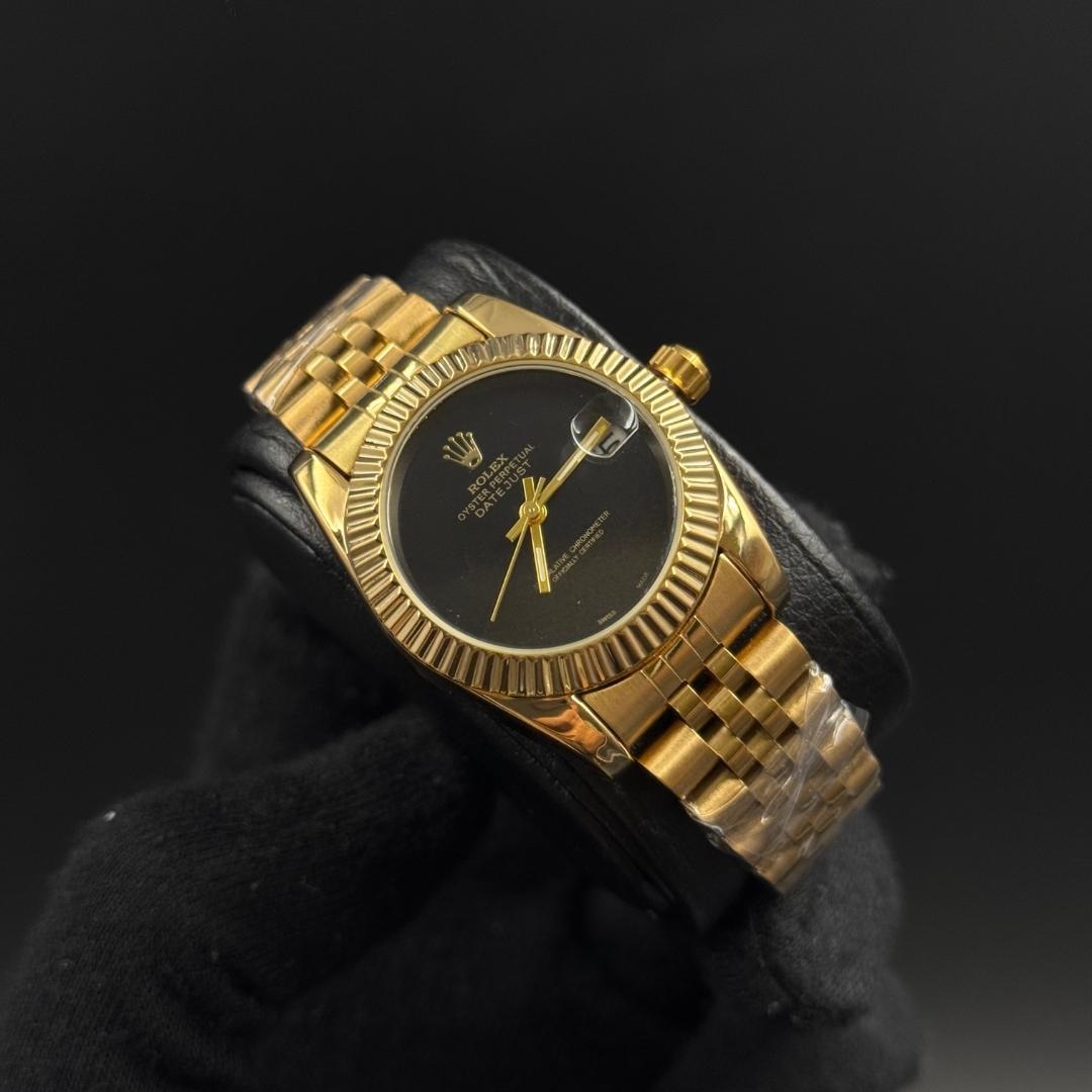 Rlx Datejust 2 Mujer Dorado Tablero Negro