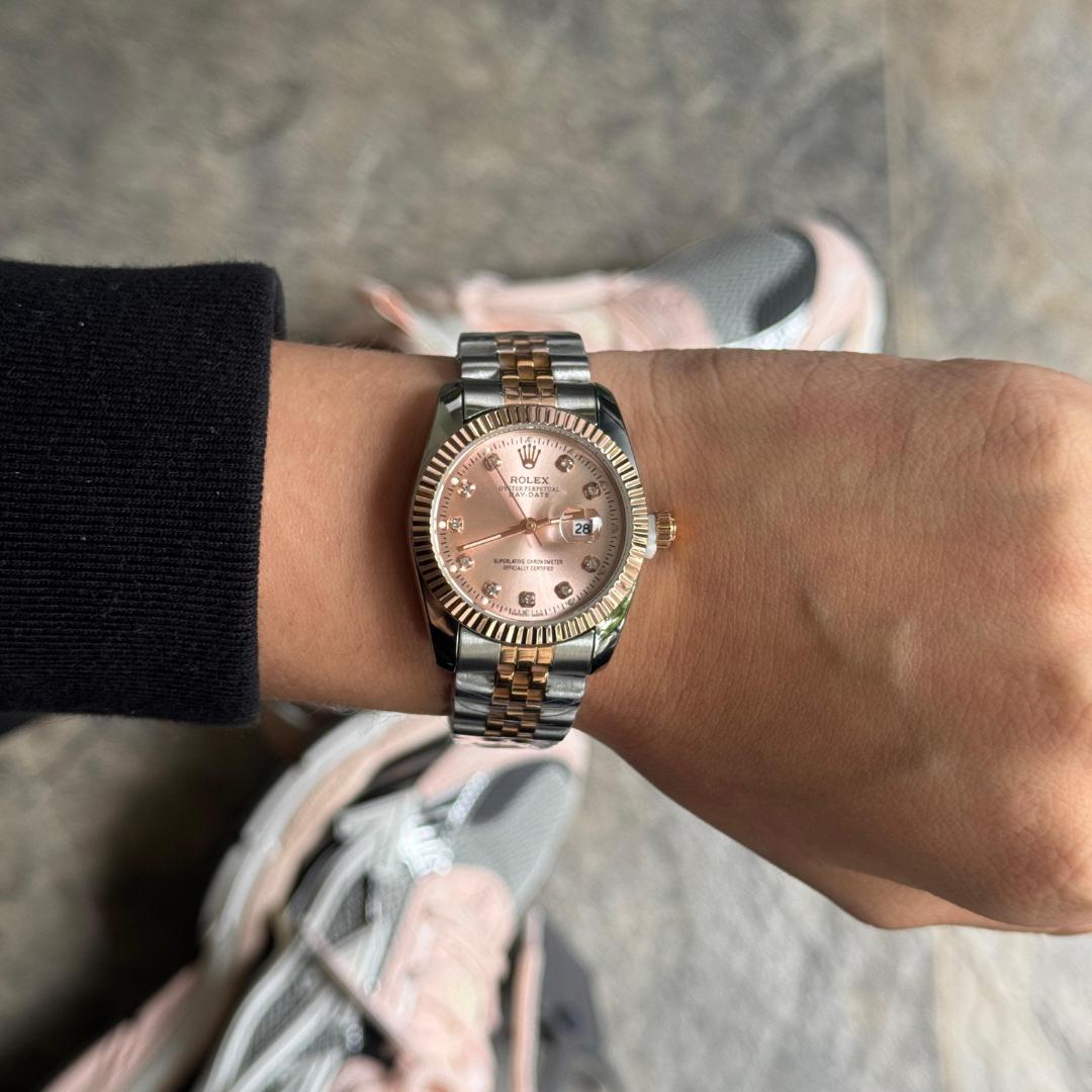 Rlx Datejust Mujer Premium Bicolor Oro Rosa