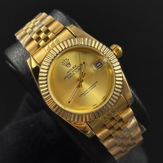 Rlx Datejust Mujer Dorado Tablero Dorado