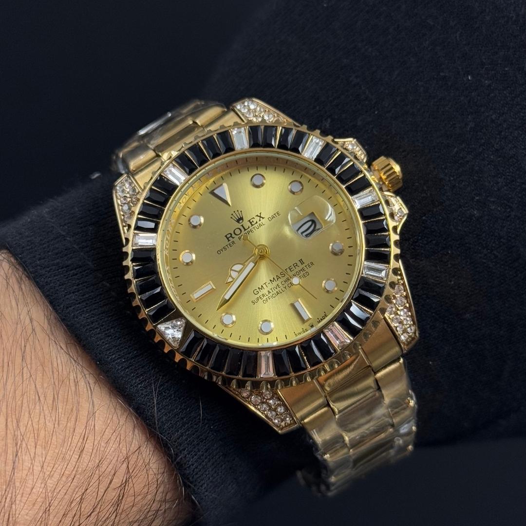 Rlx Submariner Diamonds Dorado Tablero Dorado